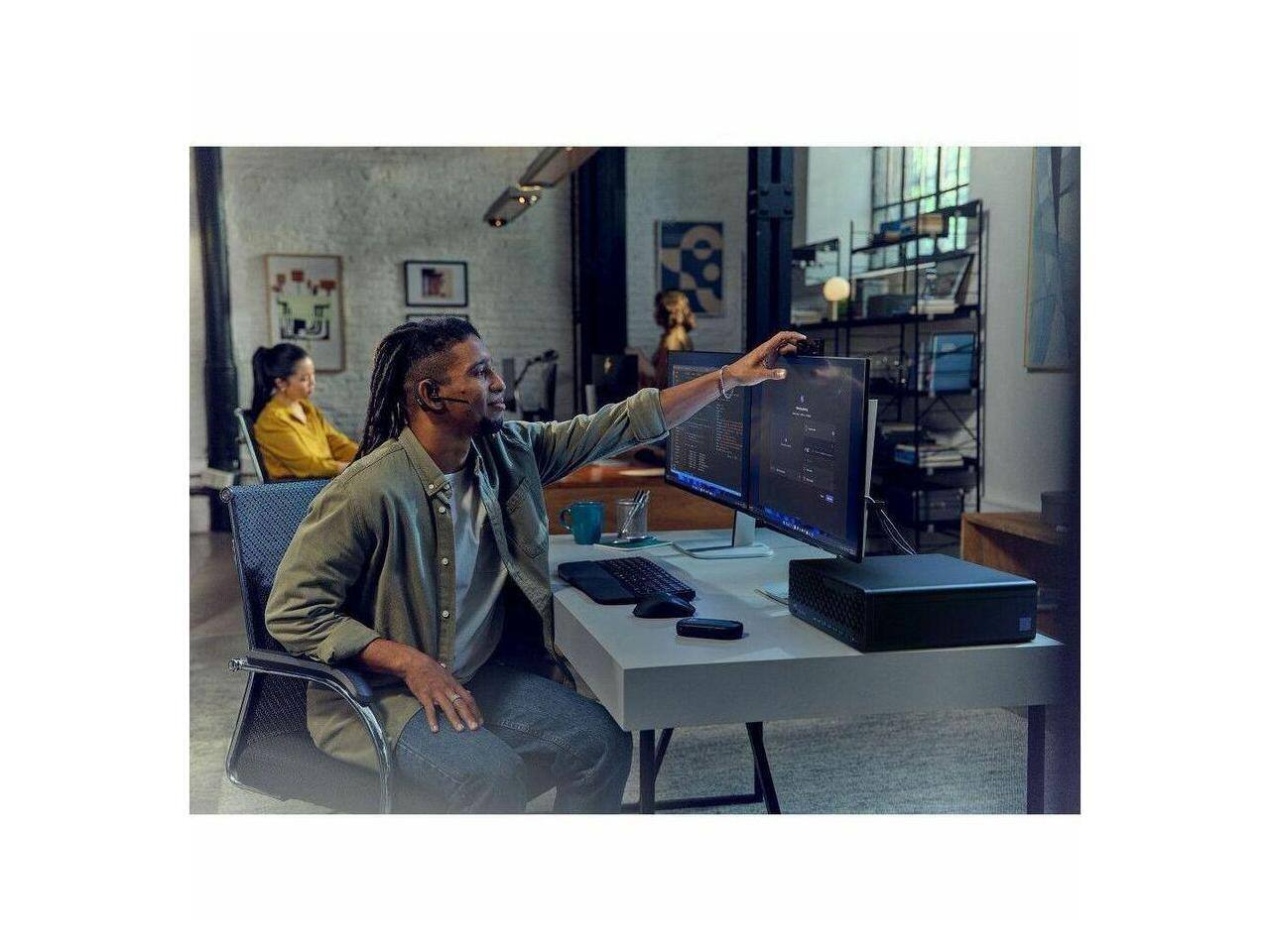 Alt View 2. HP - HP EliteDesk 8 G1i - Intel Core Ultra 9 285 - 64 GB - 1 TB SSD - Windows 11 Pro - Iris Xe - 802.11be - 280W BH9E9UT#ABA - Black.