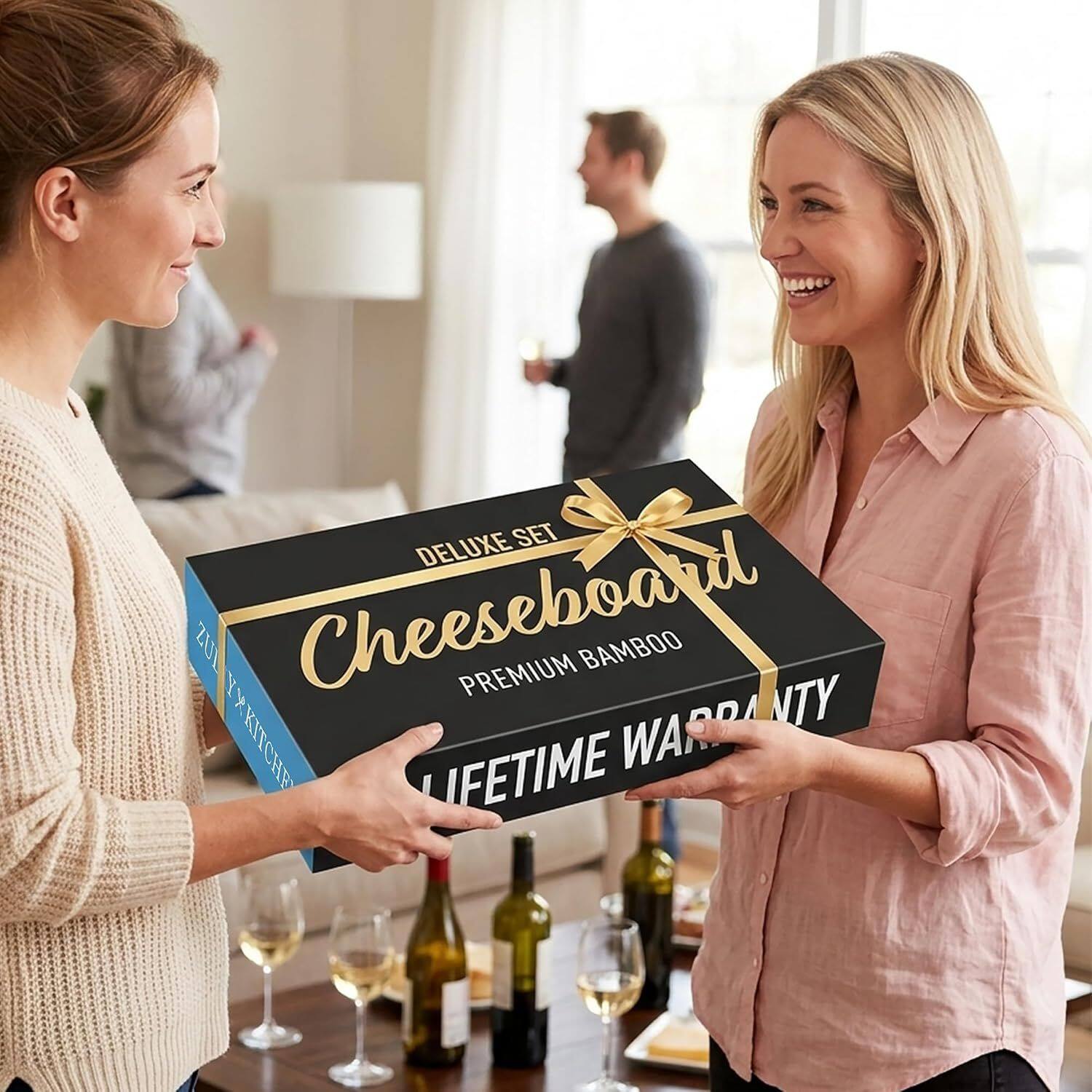 DELUXE SET Z A Cheeseboard PREMIUM BAMBOO + LIFETIME WARRANTY
