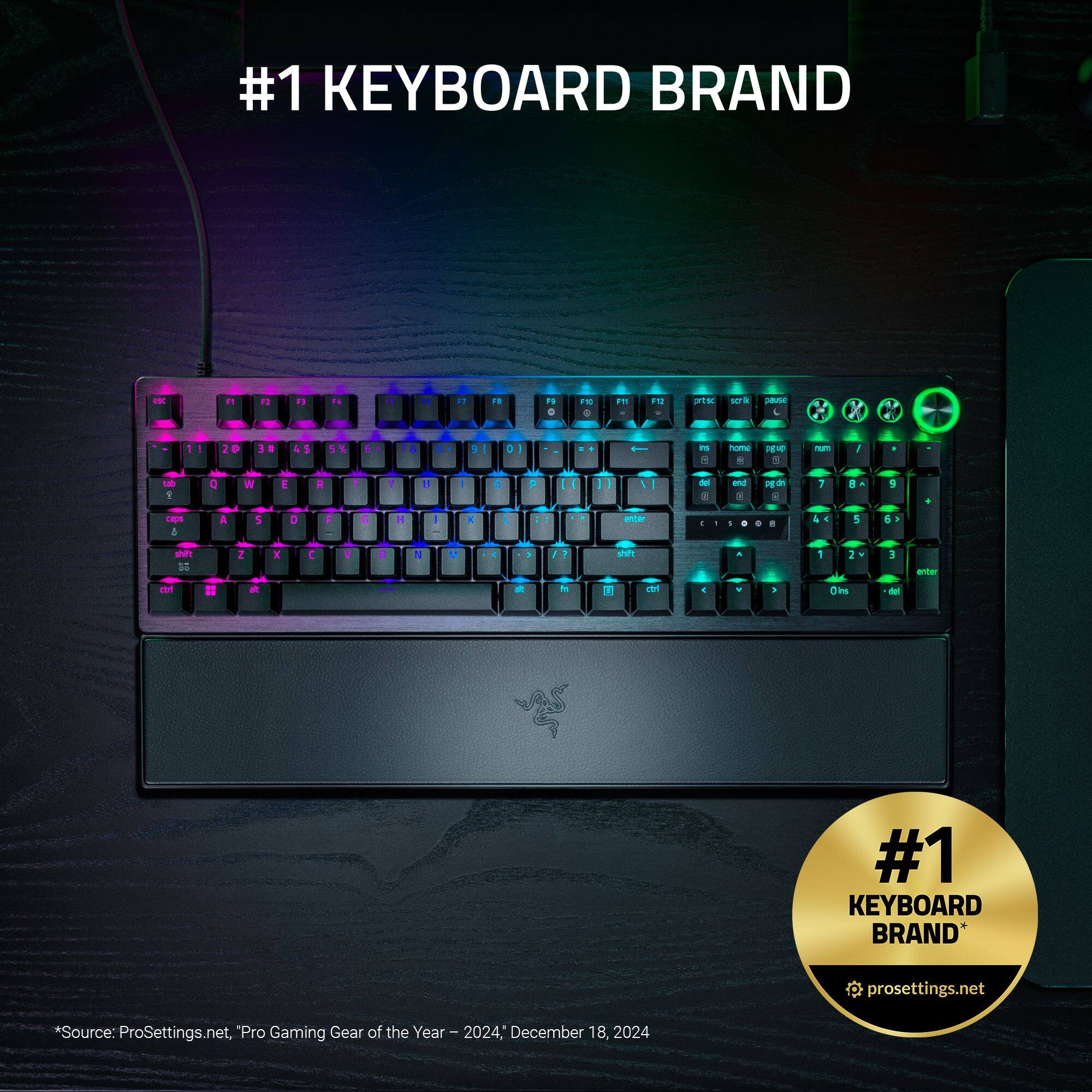#1 KEYBOARD BRAND

*Source: ProSettings.net, "Pro Gaming Gear of the Year - 2024", December 18, 2024