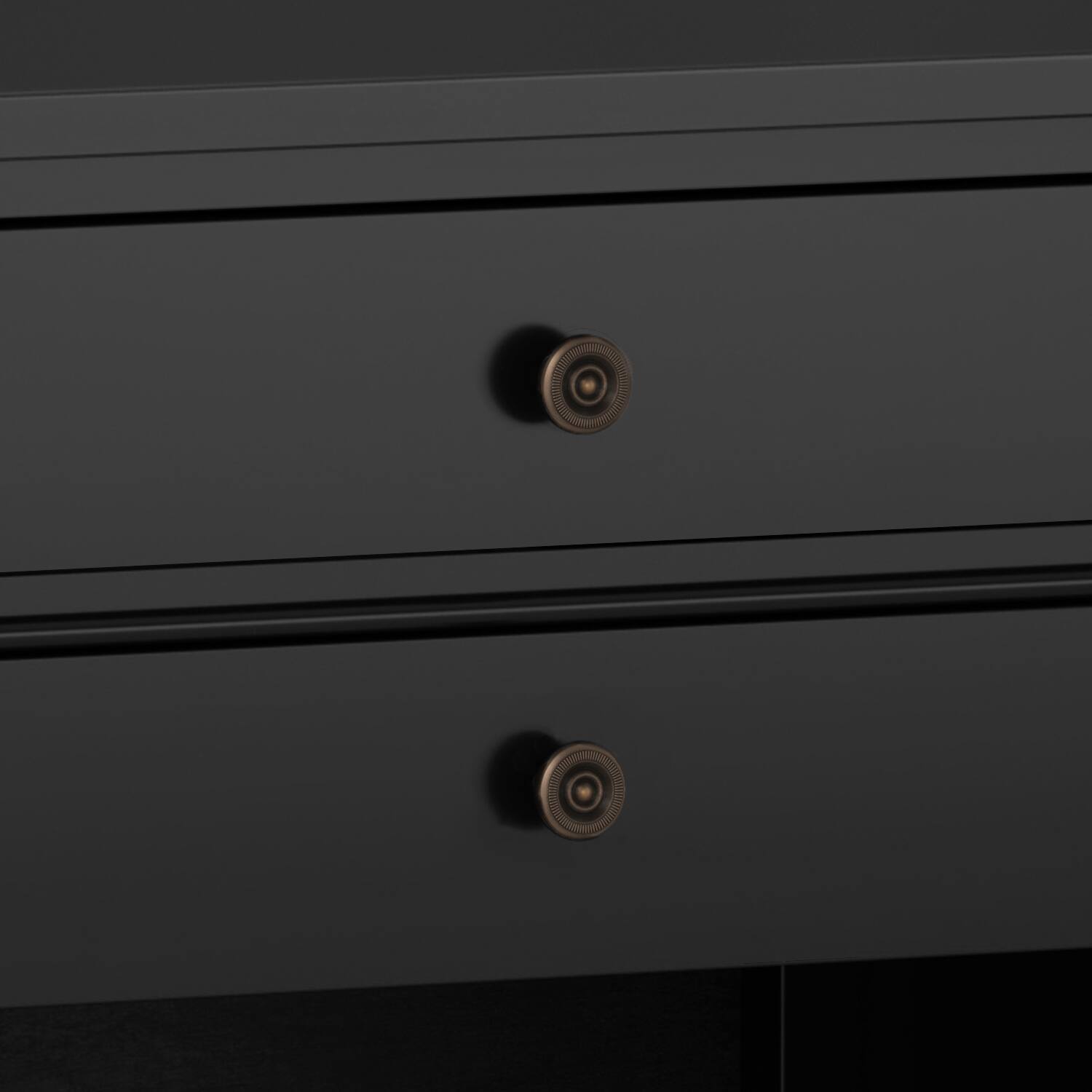 Alt View 8. Simpli Home - Carlton SOLID WOOD 24 inch Wide Contemporary Bedside Nightstand Table in Black - Black.