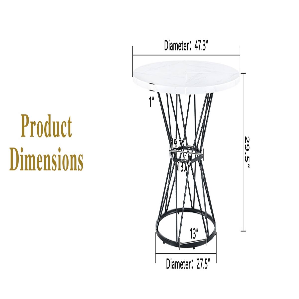 Product Dimensions

Diameter: 47.3"
29.5"
13"
Diameter: 27.5"