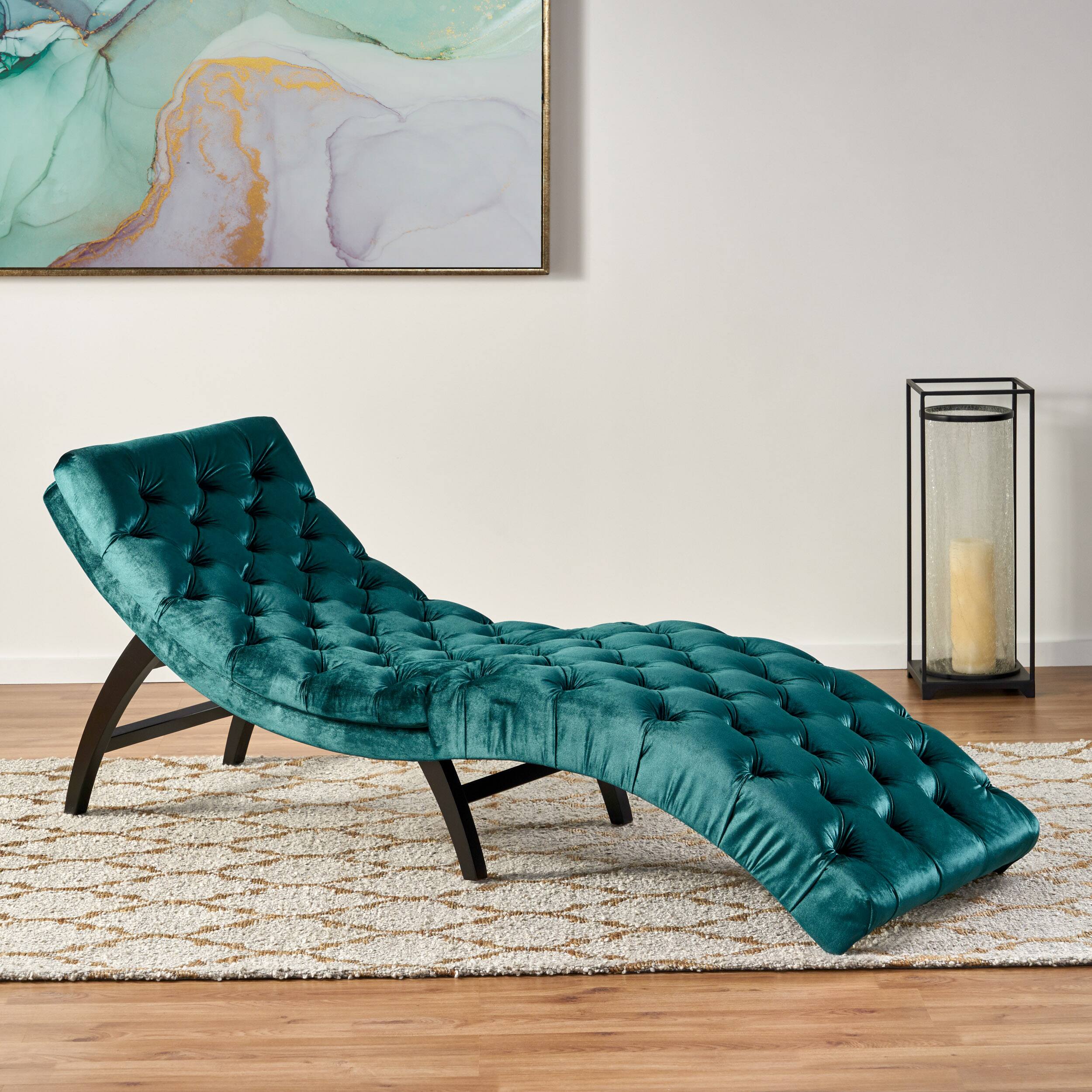 Front. TinyHomie - CHAISE LOUNGE - Teal.