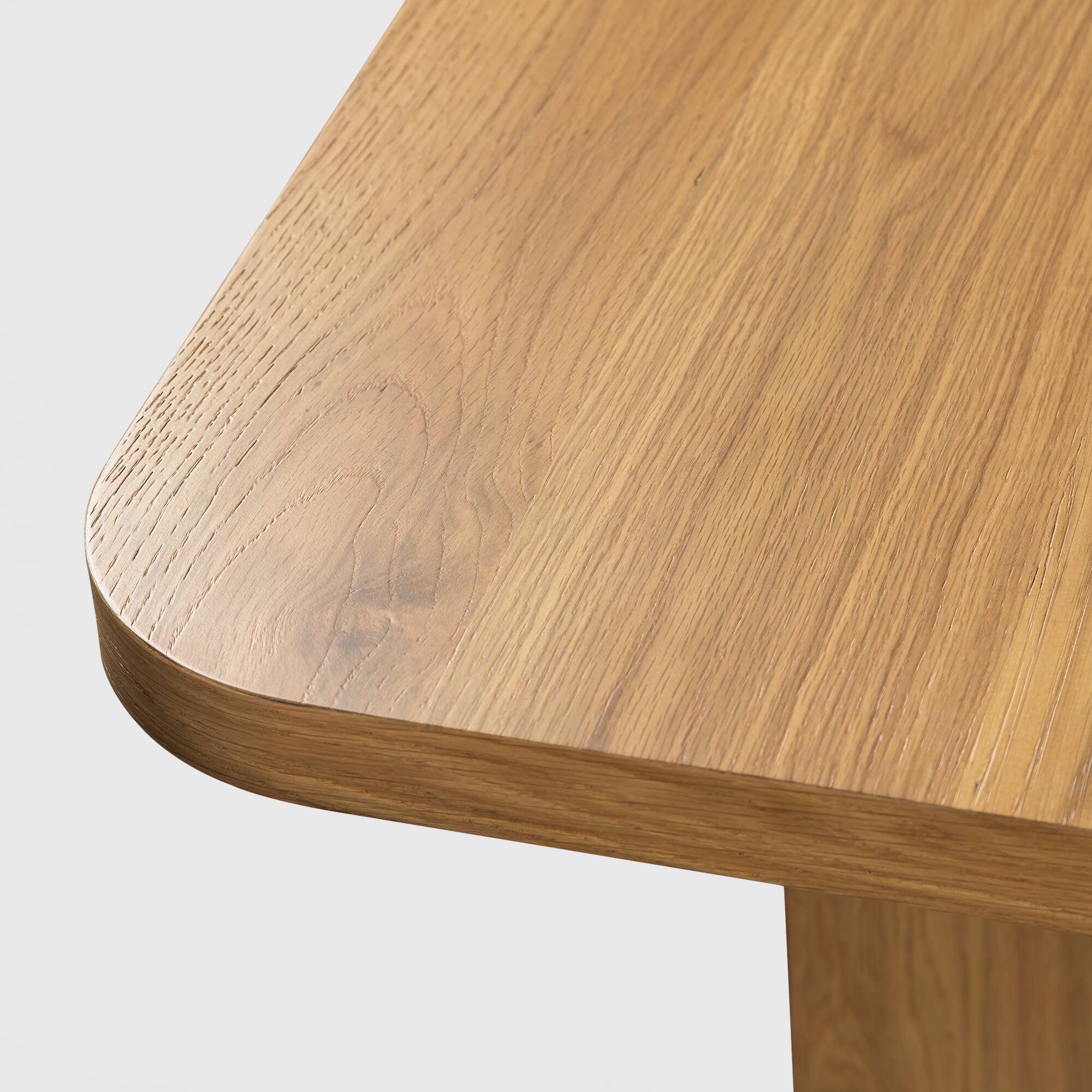 Alt View 1. PexFix - Modern Farmhouse Oak Dining Table | Rectangle Rattan & Solid Wood, Double Pedestal Base for 6, 67-Inch - Natural.