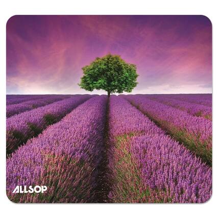 Front. Allsop - Naturesmart Mouse Pad, 8.5 x 8, Lavender Field Design - Lavender Field.