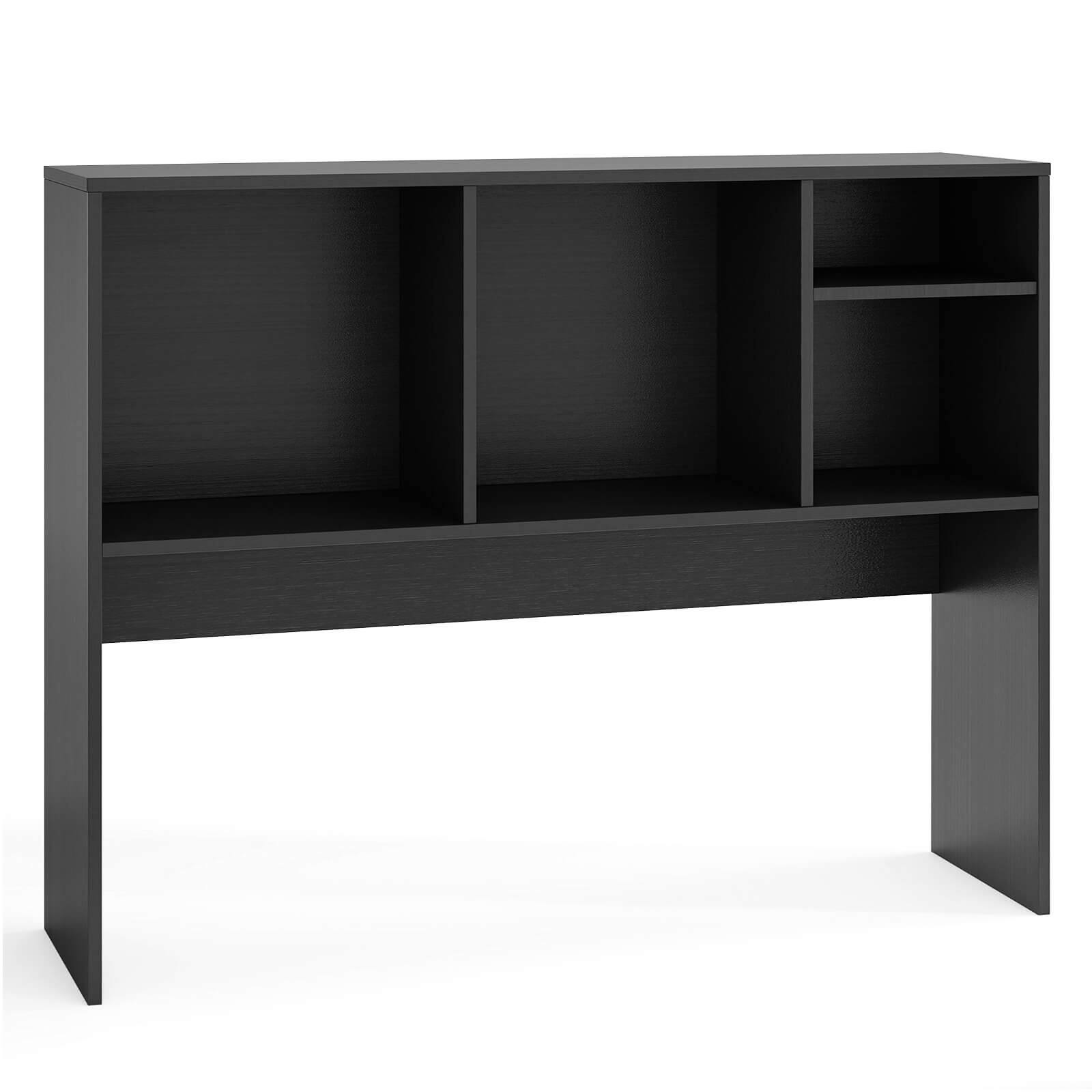 Alt View 9. Costway - Costway Computer Desktop Bookcase Countertop Storage Bookshelf Organizer with 4 Cubbies - Black.