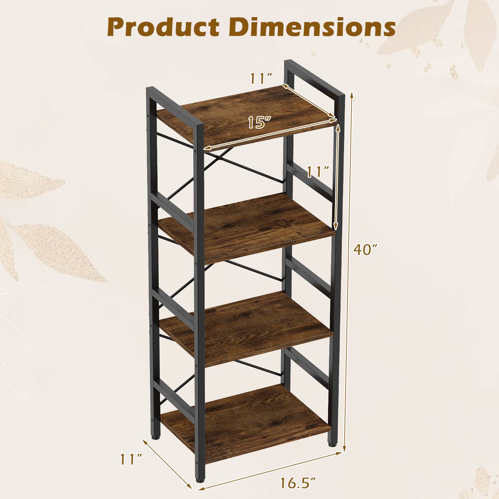 Product Dimensions: 11" x 15" x 40" x 11" x 16.5"