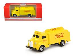1947 Coca Cola Delivery Bottle Truck 1/87 Diecast Model by Motorcity Classics - Yellow