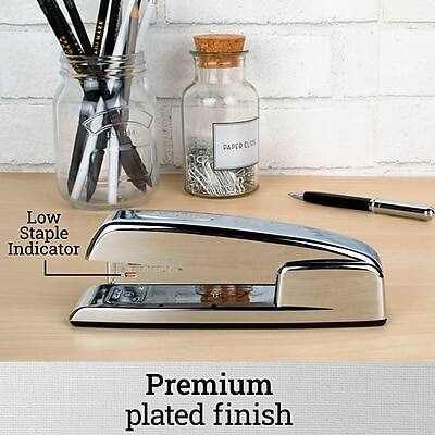 Premium plated finish  
Low Staple Indicator