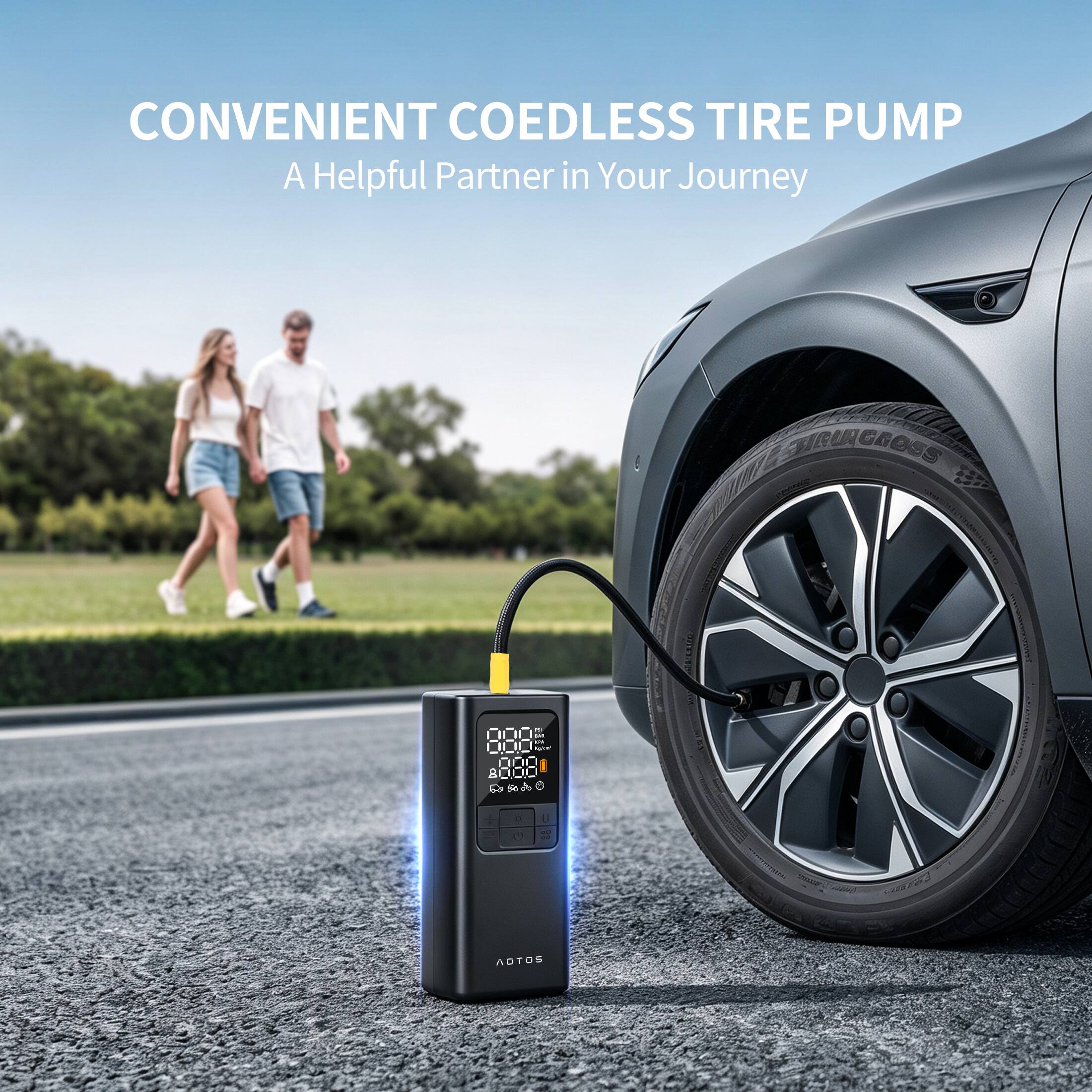 CONVENIENT CO-LESS TIRE PUMP  
A Helpful Partner in Your Journey