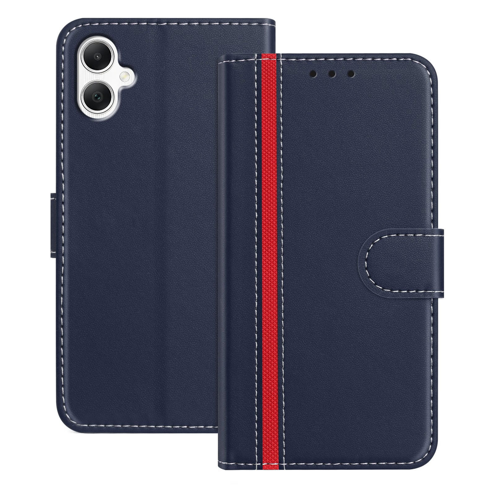 Dteck - Slim Card Holder Case for Samsung Galaxy A07,PU Leather Magnetic Closure Shockproof TPU Inner Flip Wallet Cover - Blue price history on PriceWatchPro