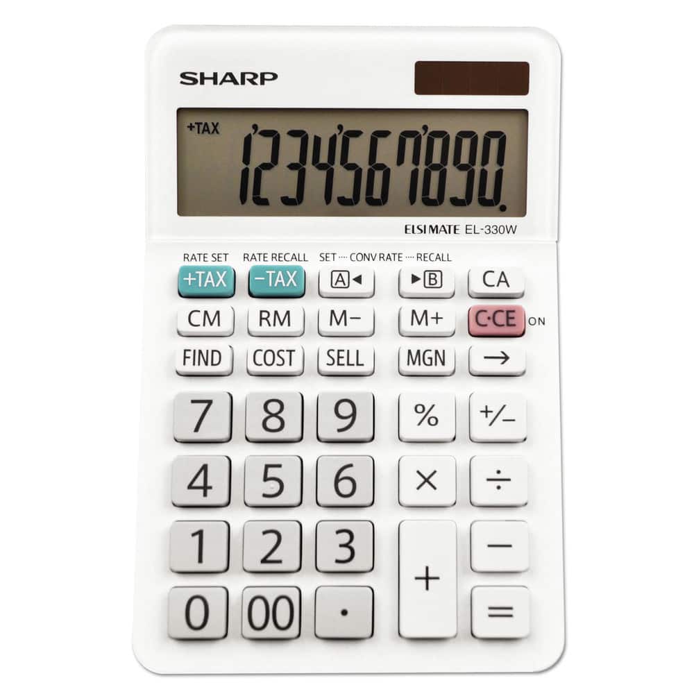 Sharp - EL-330WB 10-Digit LCD Desktop Calculator - false