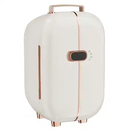 Front. Circus Cirle - Mini Fridge, 12L Skincare Fridge with LED Display - White.