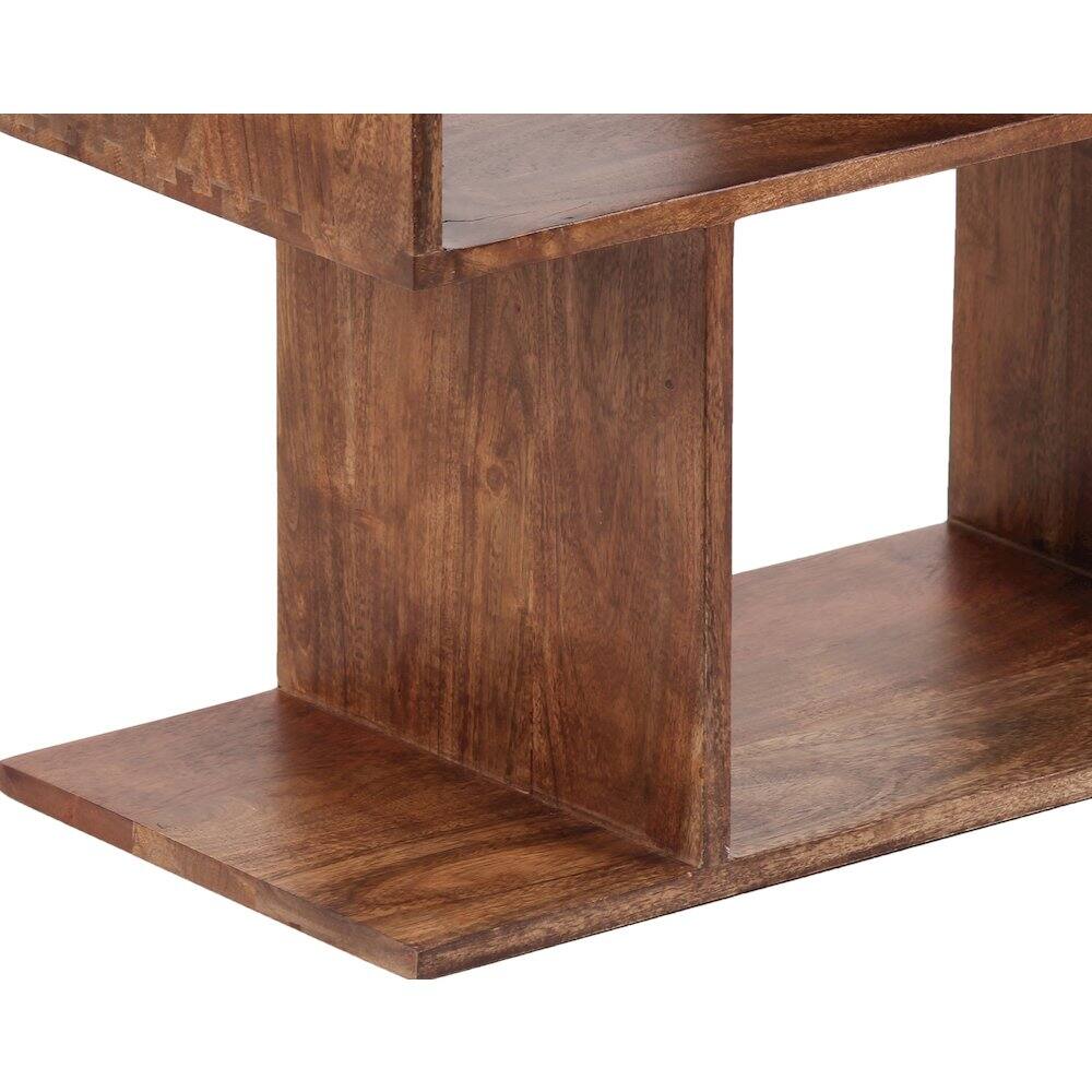 Alt View 2. Porter Designs - Portola Solid Acacia Wood Bookcase - Brown.