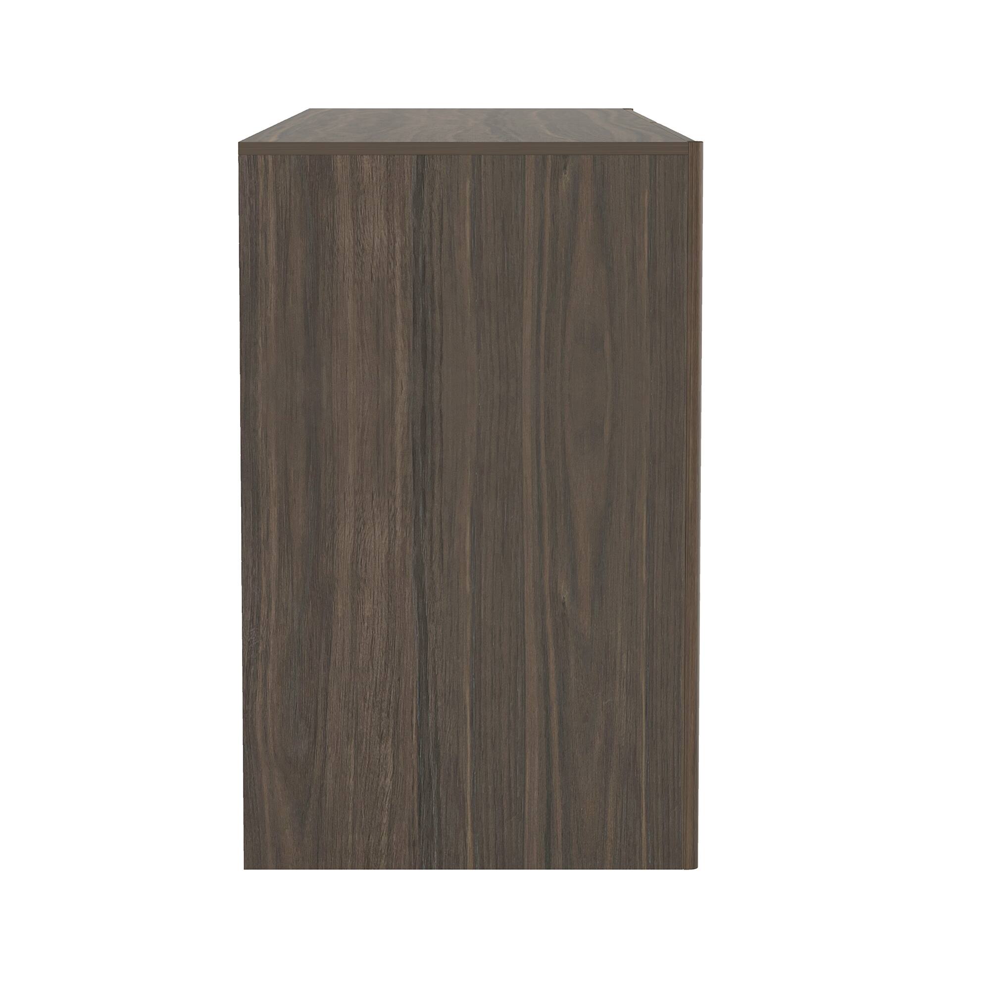 Alt View 3. TinyHomie - Linda 72in Dresser in Walnut Brown (6-Drawer) - Walnut Brown.