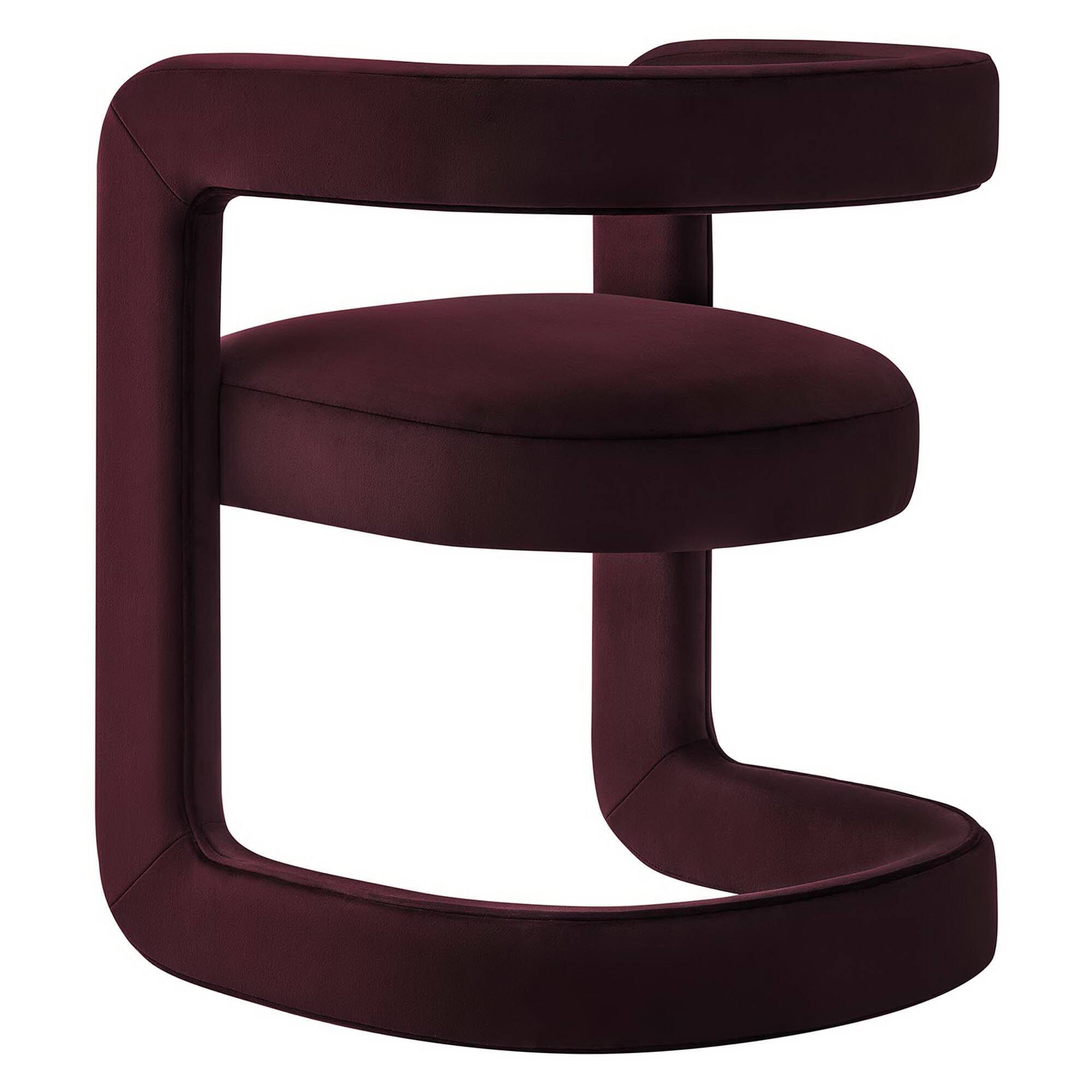Alt View 4. Modway - Winslow Performance Velvet Barrel Accent Chair by Modway - Mulberry.