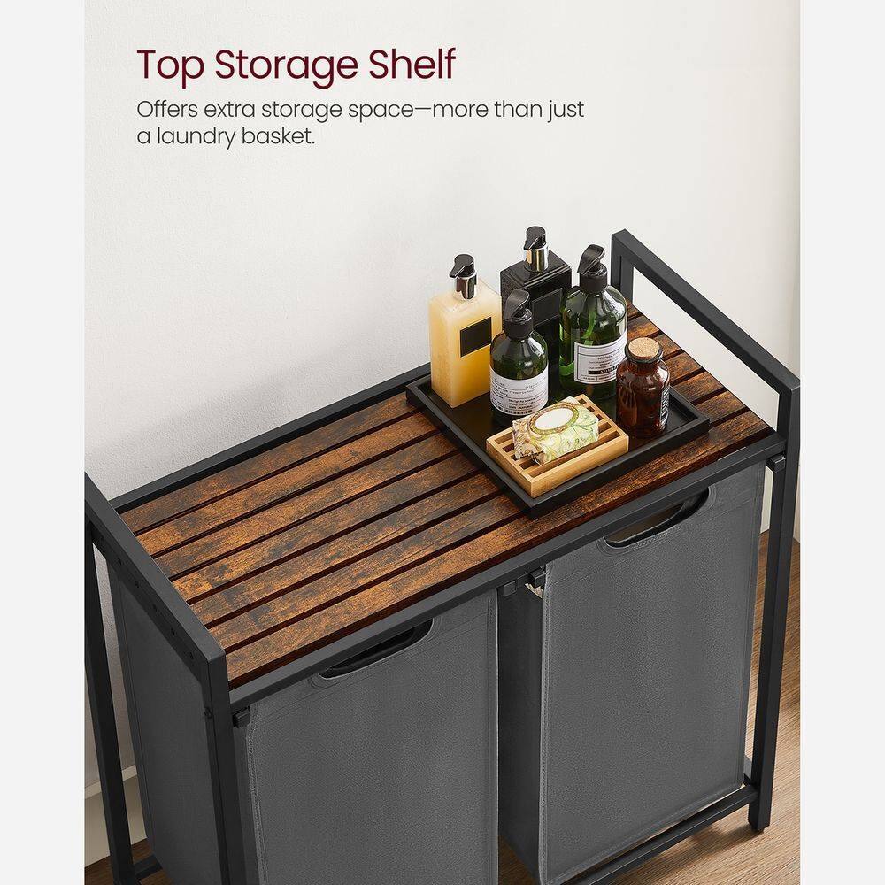 Top Storage Shelf  
Offers extra storage space—more than just a laundry basket.