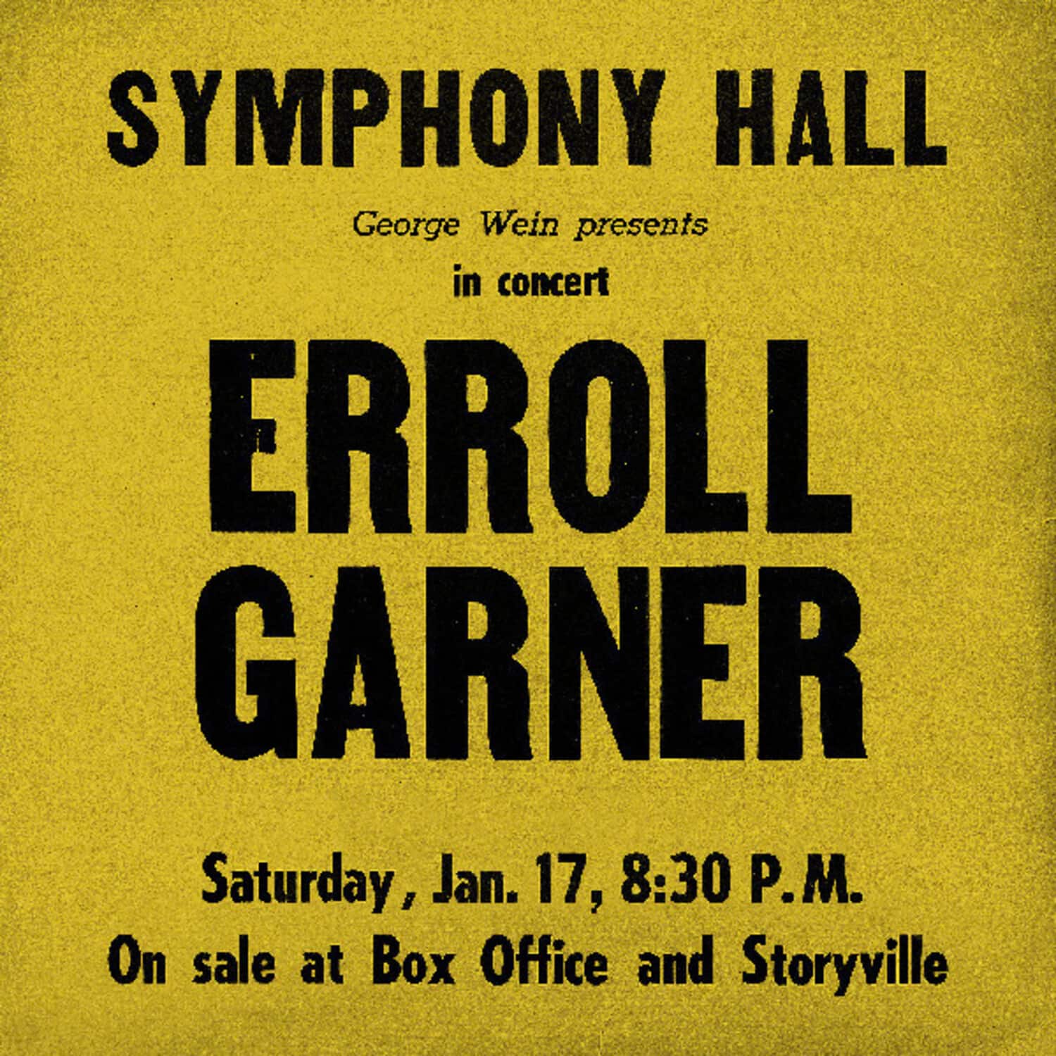 Erroll Garner - Symphony Hall Concert   - VINYL LP