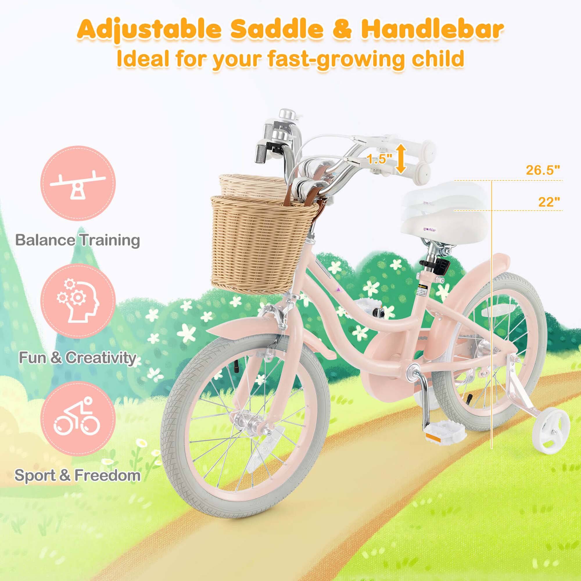 Adjustable Saddle & Handlebar  
Ideal for your fast-growing child  

Balance Training  
Fun & Creativity  
Sport & Freedom  

1.5"  
26.5"  
22"