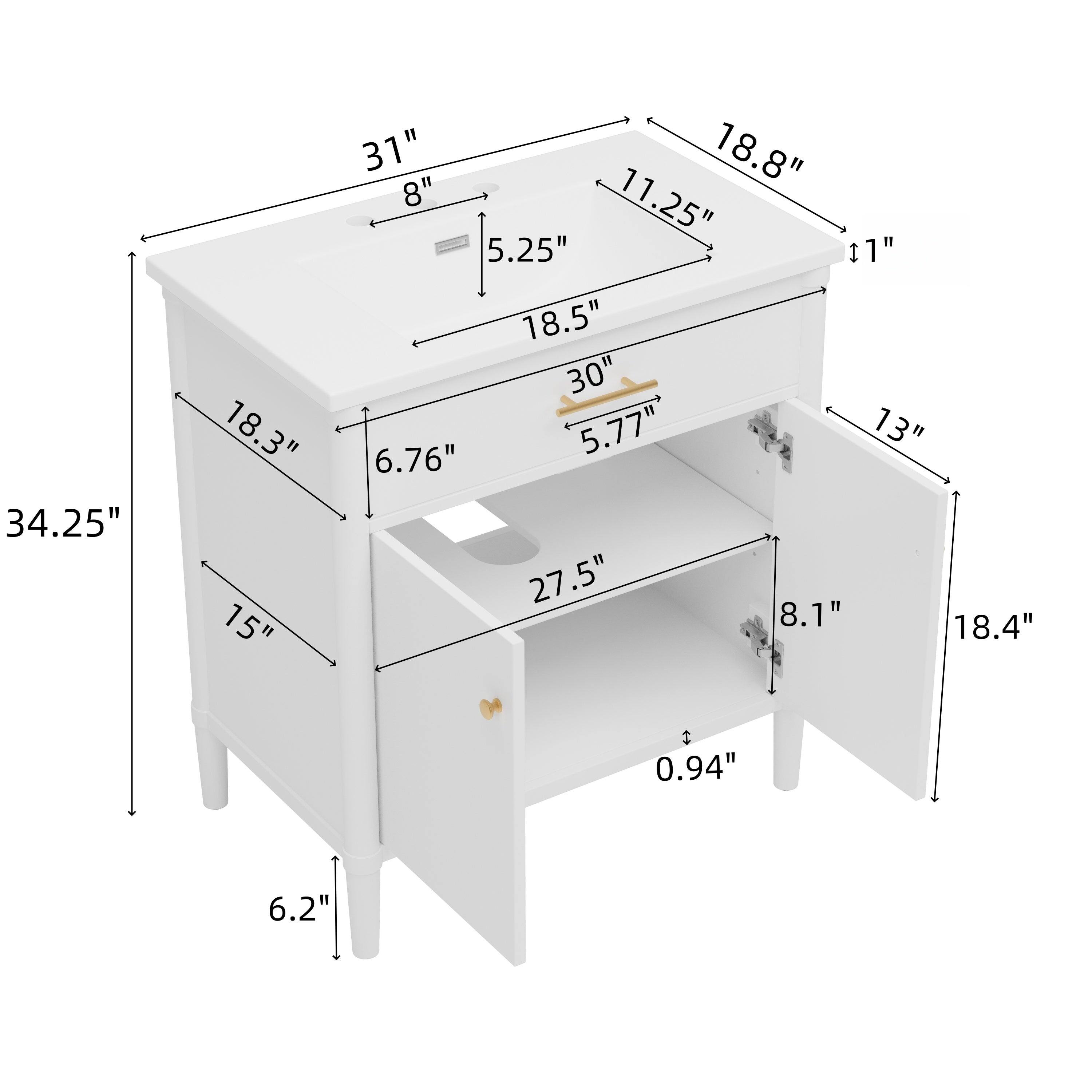 34.25"  
18.3"  
15"  
31"  
18.8"  
8"  
11.25"  
5.25"  
11"  
18.5"  
30"  
5.77"  
13"  
6.76"  
27.5"  
8.1"  
18.4"  
0.94"  
6.2"