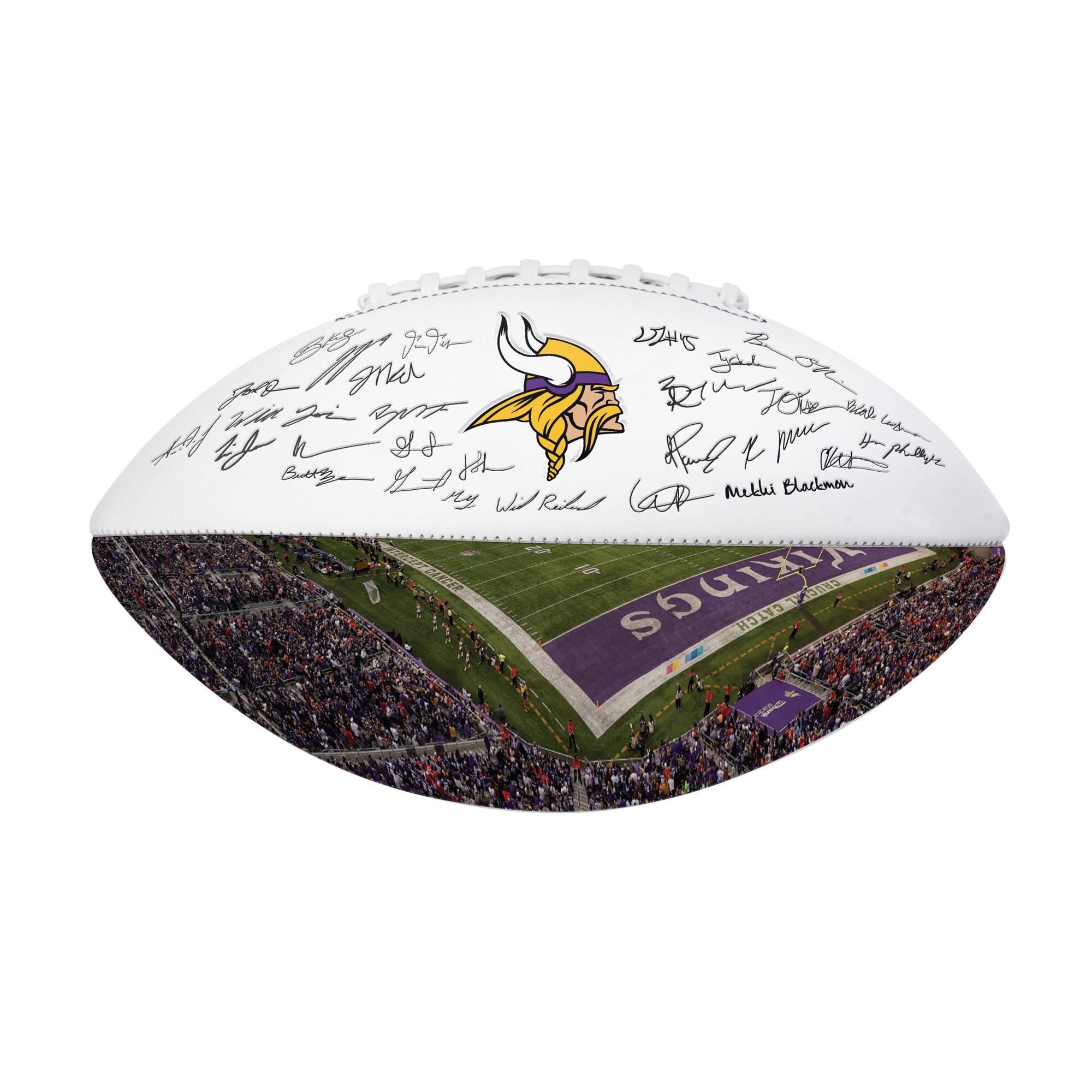 Logo Brands - Minnesota Vikings 2025 Autograph Signature Football - Purple