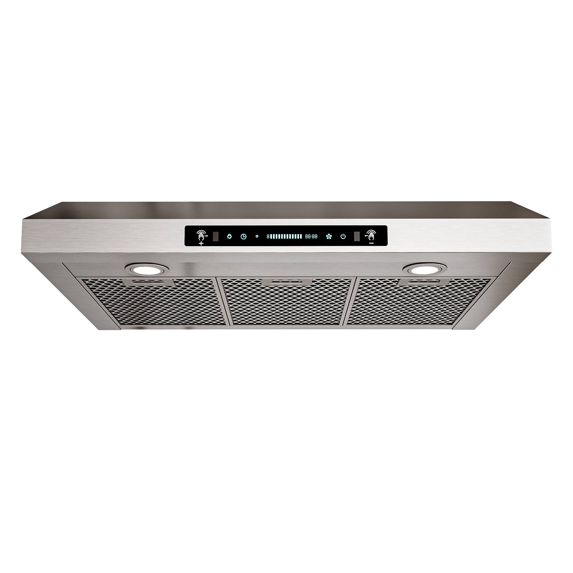 Front. Onefly - 36 inches - Ducted - Under Cabinet Range Hood - Stainless Steel.