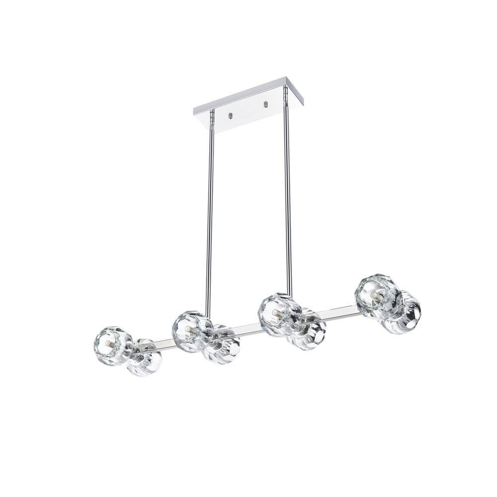 Alt View 1. Elegant Lighting - Eren 31 inch Pendant Light in Chrome - Chrome.