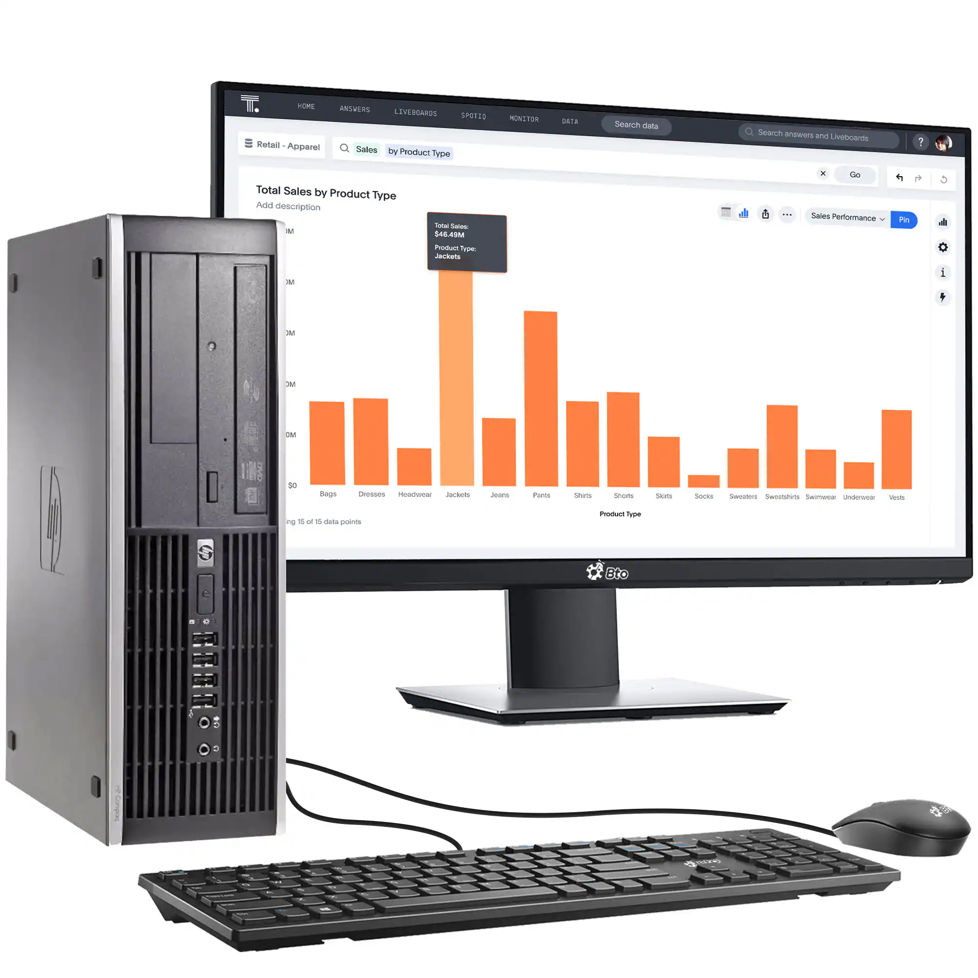 HP - Refurbished Excellent - Desktop Small SFF Computer PC | Intel Core i5 | 8GB RAM | 500GB HDD | Wired Keyboard & Mouse | 19" LED | Wi-Fi | Win 11 - Black