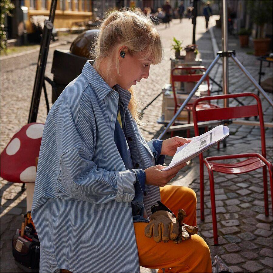 Alt View 2. HP - Poly Voyager Free 20 Black Earbuds + Basic Charge Case - Stereo - True Wireless - Bluetooth - 98.4 ft - 16 Ohm - 20 Hz t - Black.