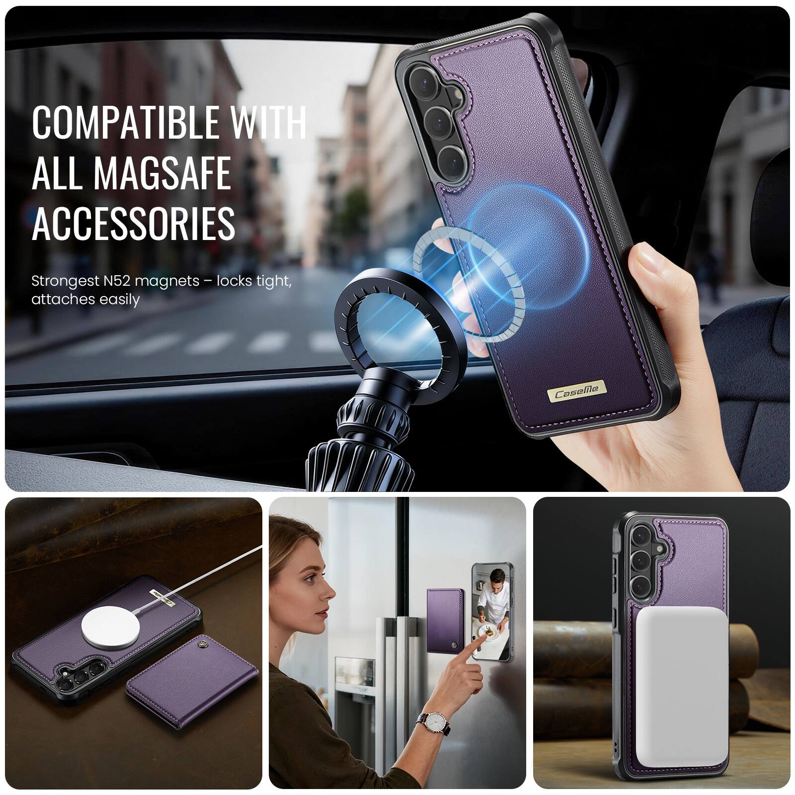 COMPATIBLE WITH ALL MAGSAFE ACCESSORIES

Strongest N52 magnets - locks tight, attaches easily