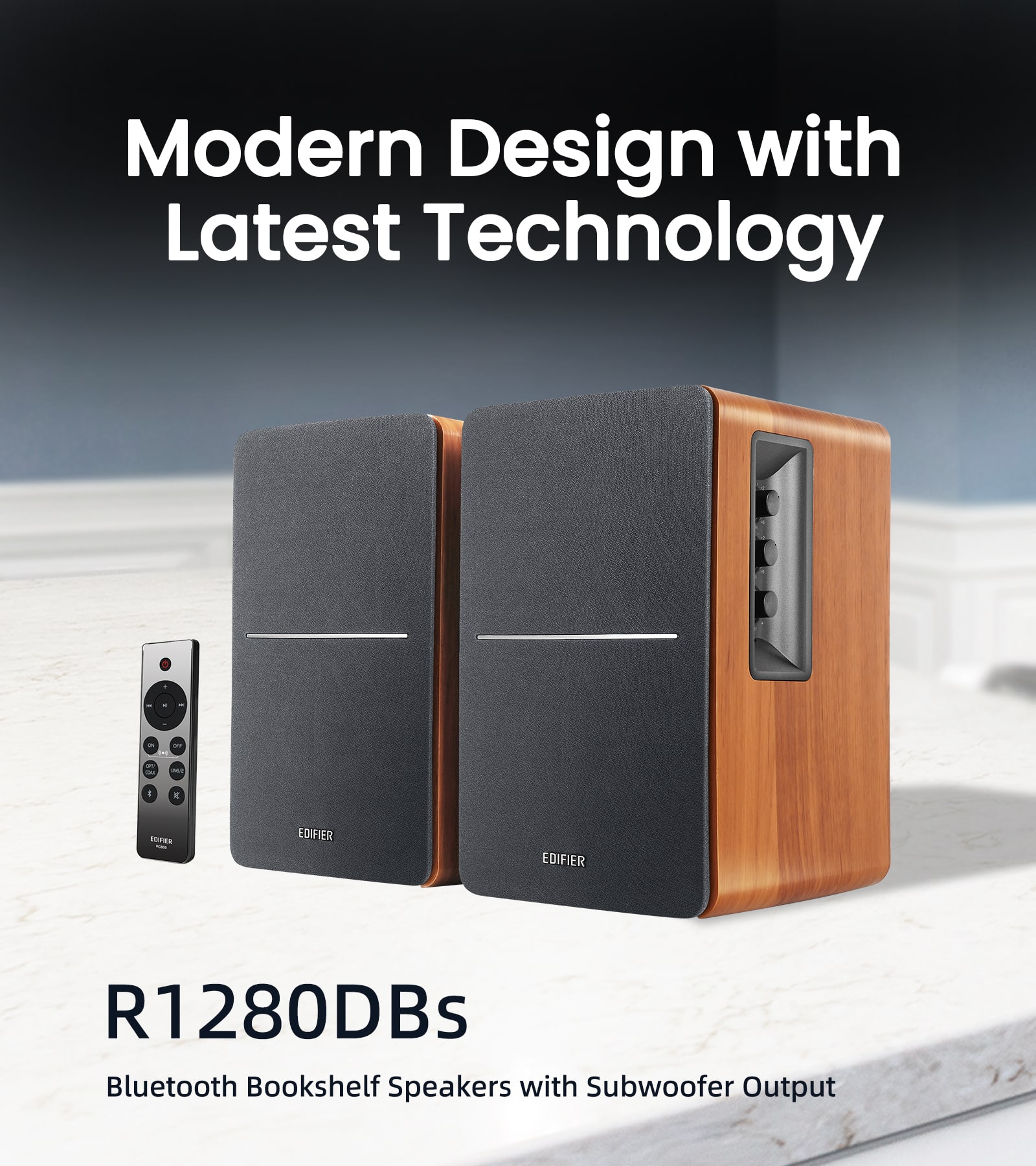 Edifier R1280DBs Powered Bluetooth Computer Speakers, Bookshelf