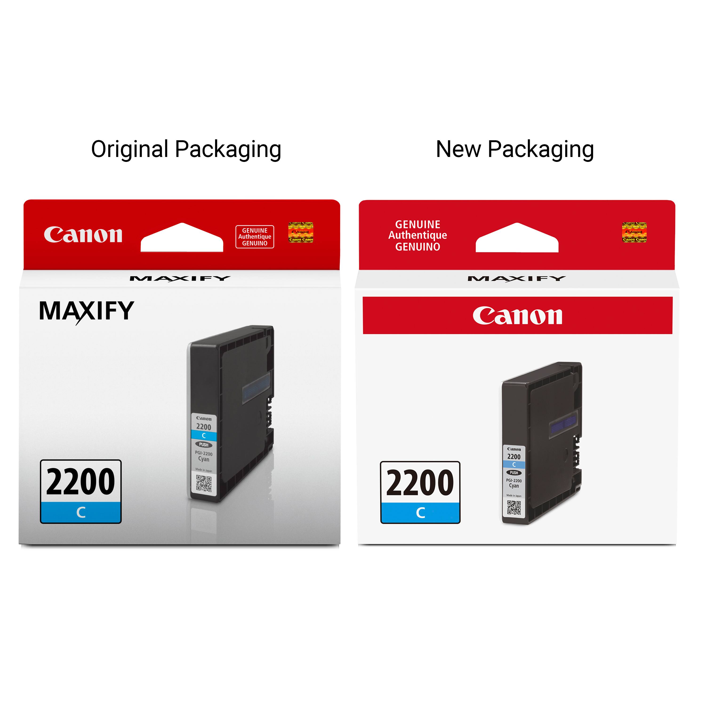Original Packaging New Packaging Canon GENUINI Authestique SANUINO GENUINE Authentique GENUINO MAXIFY MAXIFY MAXIFY Canon - 2200