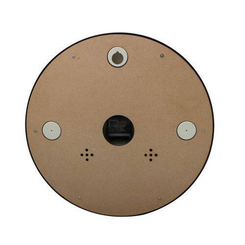 Back. Seiko - Seiko 17" Iria Thermometer & Hygrometer Wall Clock - Brown.