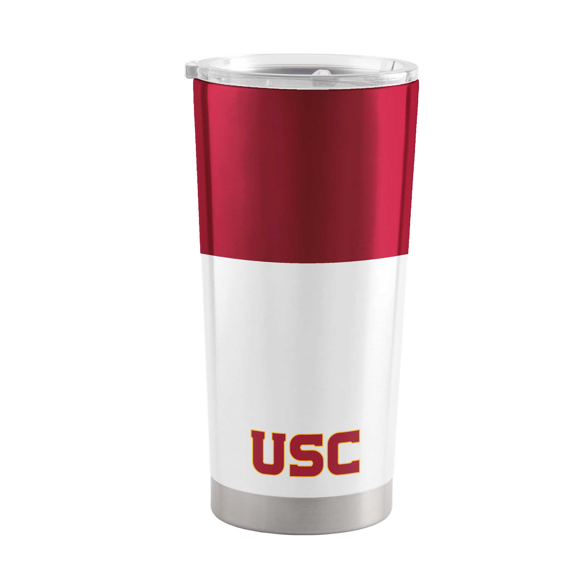 Alt View 1. Logo Brands - USC Trojans 20oz. Colorblock Stainless Steel Tumbler - Multicolor.