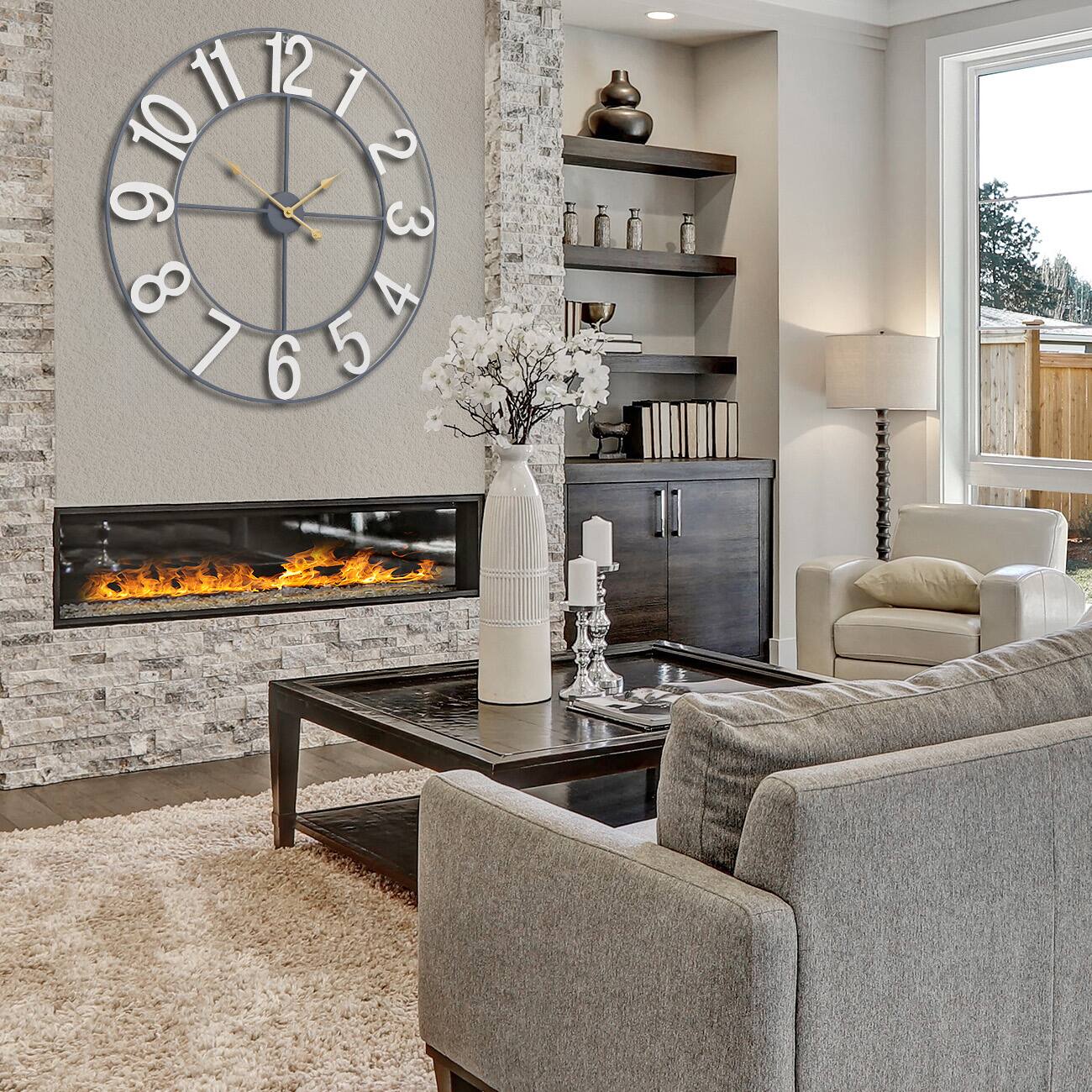 Alt View 1. Sorbus - Sorbus Large Wall Clock for Living Room Decor - Wall Clock for Kitchen - 32 inch (81 CM) - Battery Operated Analog Clock - White.