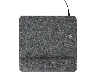 Front. Allsop - PowerTrack Plush Foam Non-Skid Wireless Charging Mouse Pad, Gray - Gray.