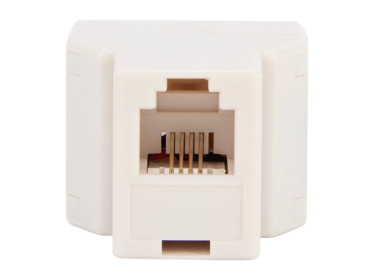 Alt View 2. Nippon Labs - Nippon Labs AD-64-F2F-WH RJ11 Telephone Jack Splitter Adapter, Male to 2 Female, White.