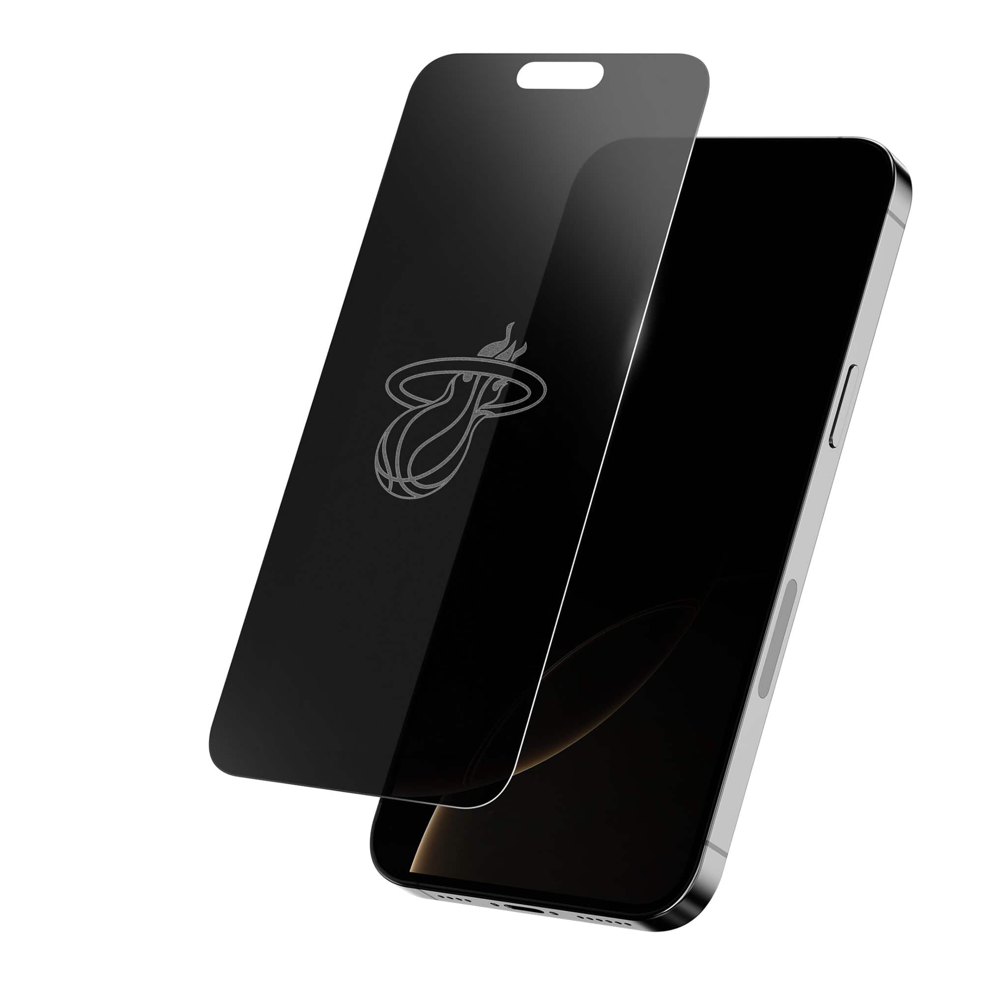 Screen Skinz - Miami Heat iPhone Privacy Screen Protector - 15 Plus/15 Pro Max/16 Plus - Multicolor