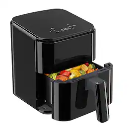 Sweetcrispy - 3-qt.Compact Digital Air Fryer with Touchscreen and Nonstick Basket - Black