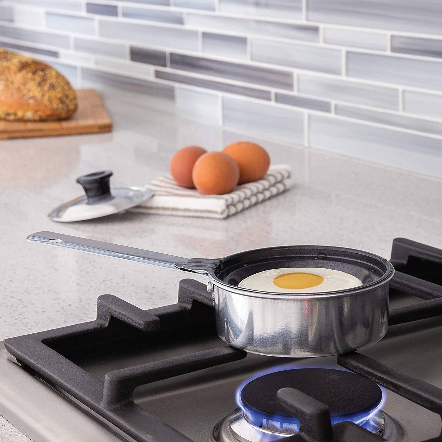 Alt View 2. Better Houseware - Better Houseware 441/1 Nonstick Individual Egg Poacher - silver.