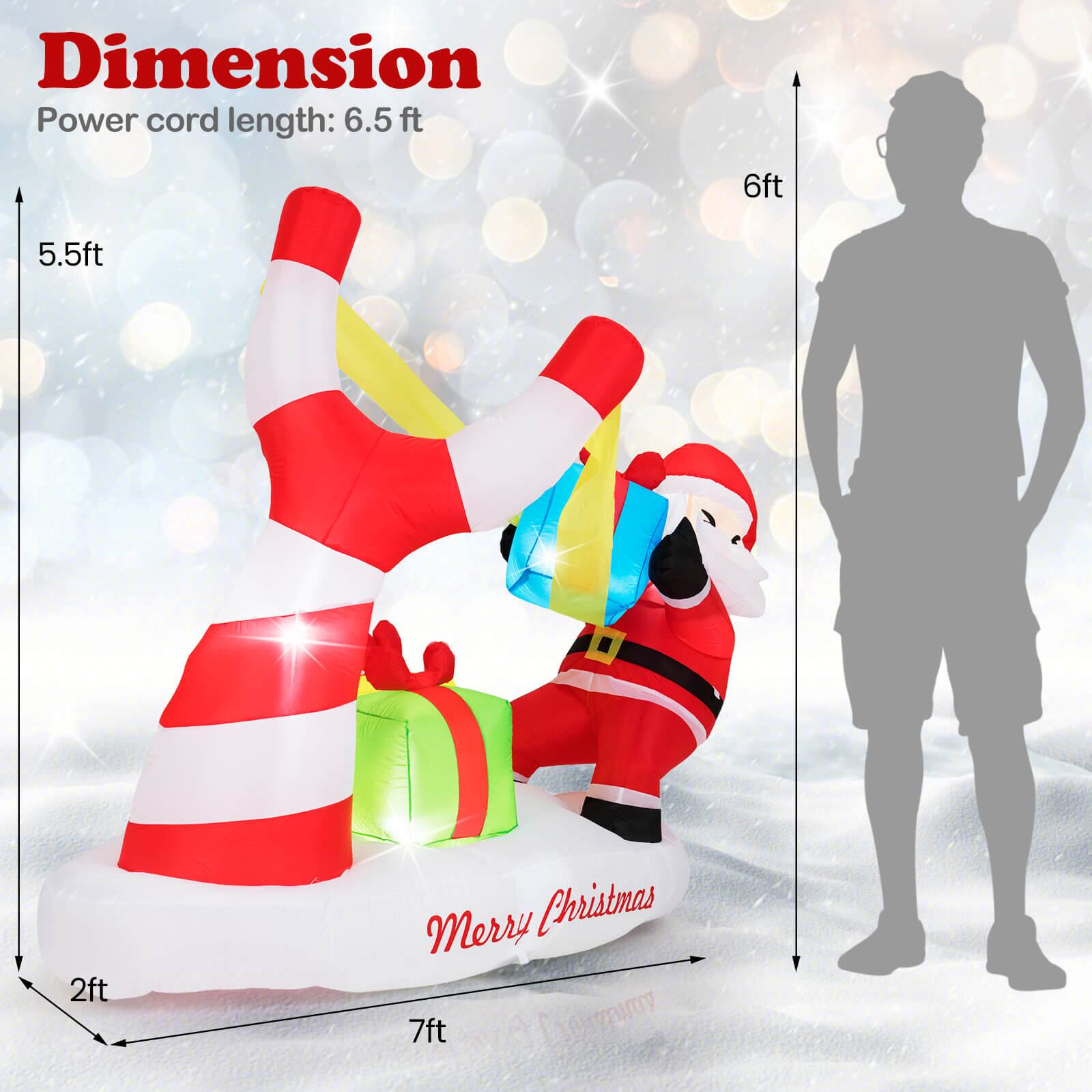 Dimension  
Power cord length: 6.5 ft  

5.5ft  
6ft  
2ft  
7ft  

Merry Christmas