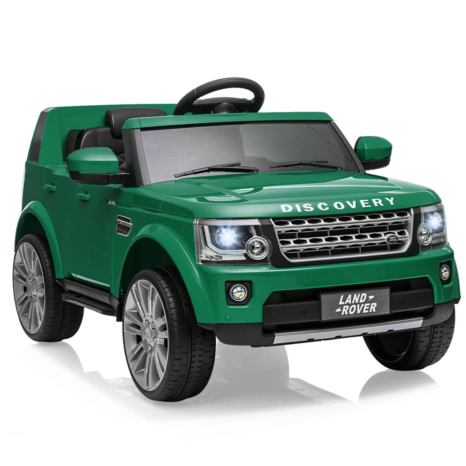 Qeetex - 12V Licensed Land Rover Kids Ride On Truck, Electric Car w/Remote, 3 Speeds, Suspension - Green