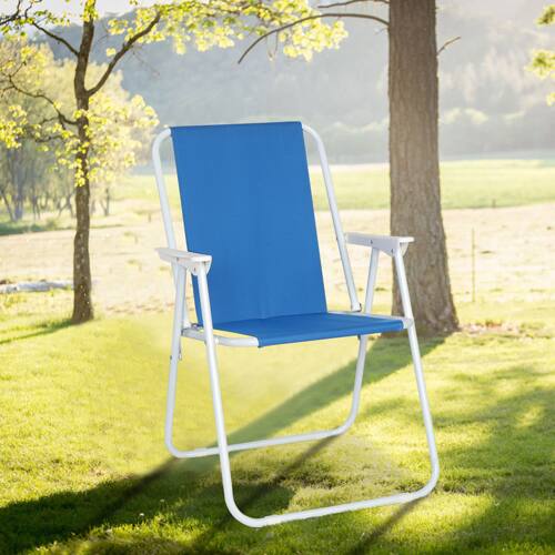 Alt View 5. Winado - 1PC 30in Portable Folding Beach Camping Chair, Comfortable Pool Seat Lightweight for Indoor Outdoor Garden Beach Lawn - Blue.