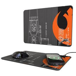 Keyscaper - Star Wars: A New Hope FactionTech 15-Watt Wireless Charger and Mouse Pad - X-Wing