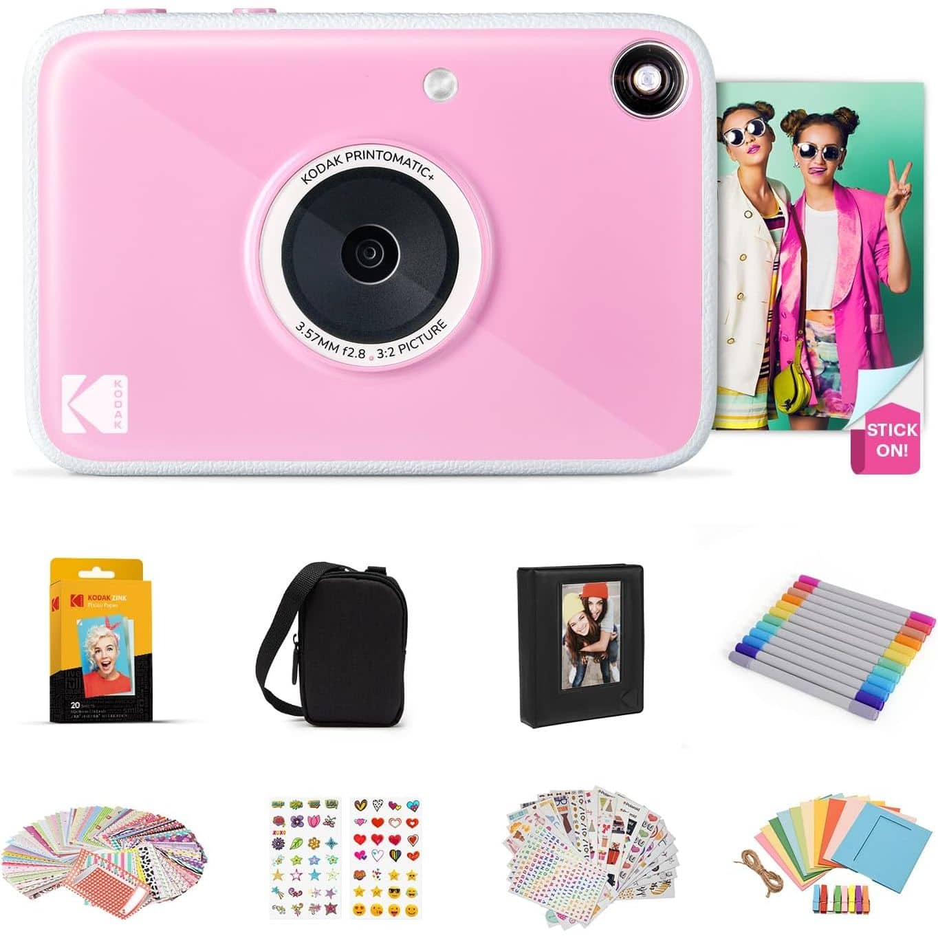 Kodak - Printomatic+ Instant Camera Gift Bundle w/Case, Zink Paper & More - Pink price history on PriceWatchPro