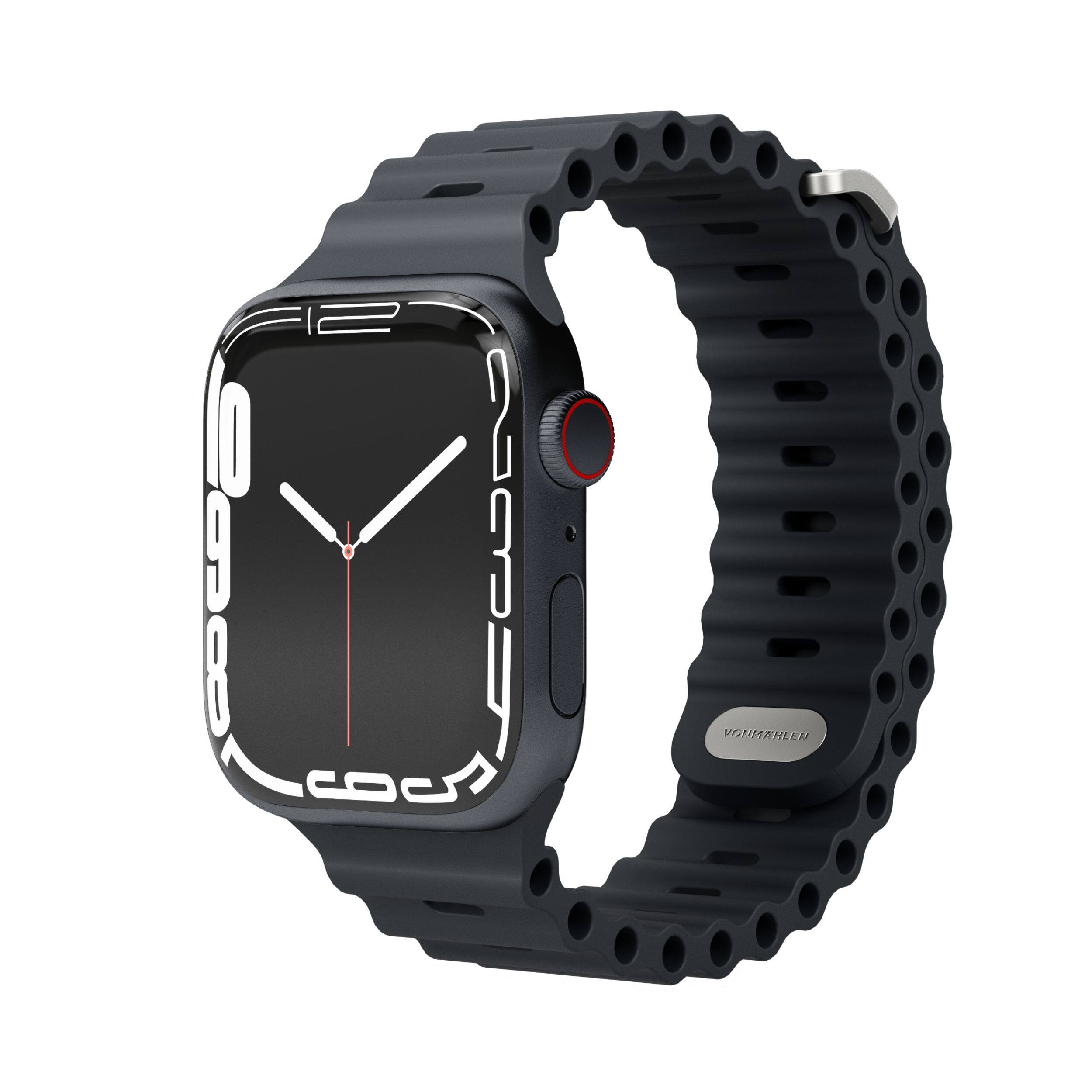 Front. Vonmahlen - Wave Band 2 silicone band for your Apple Watch - Navy.