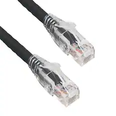 Front. Sanoxy - SANOXY Cables and Adapters; 0.5ft Cat6 550 MHz UTP Ethernet Network Patch Cable with Clear Snagless Boot, Black - Black.