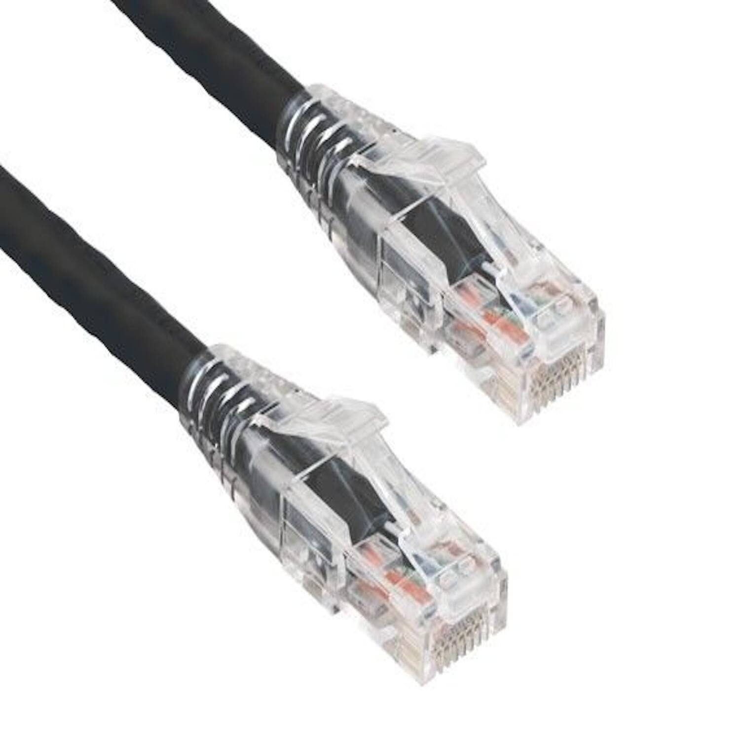 Sanoxy - 3ft Cat6 550MHz Ethernet Patch Cable with Clear Snagless Boot - Black