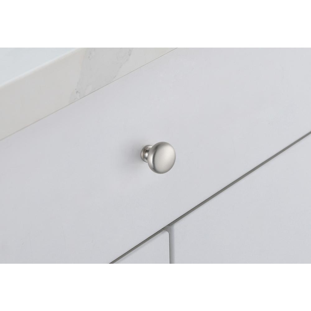 Alt View 1. Elegant Decor - Cadon 1.2" Diameter Brushed Nickel Mushroom Knob Multipack (Set of 10) - Brushed Nickel.