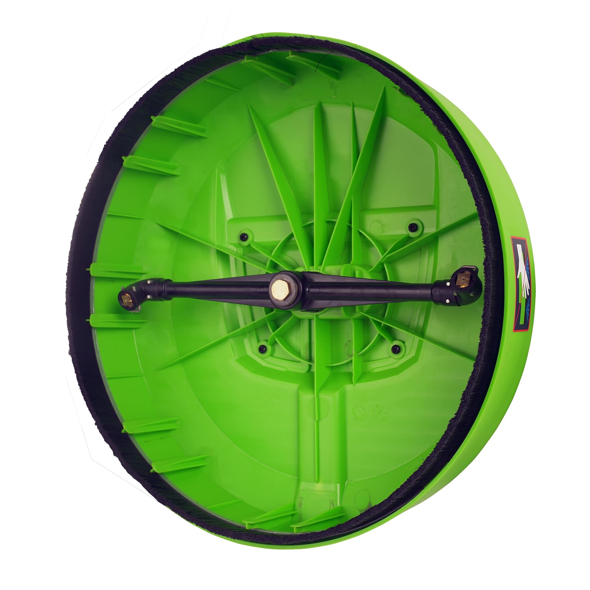 Left. Greenworks - 12" Pressure Washer Surface Cleaner Attachment - Green.