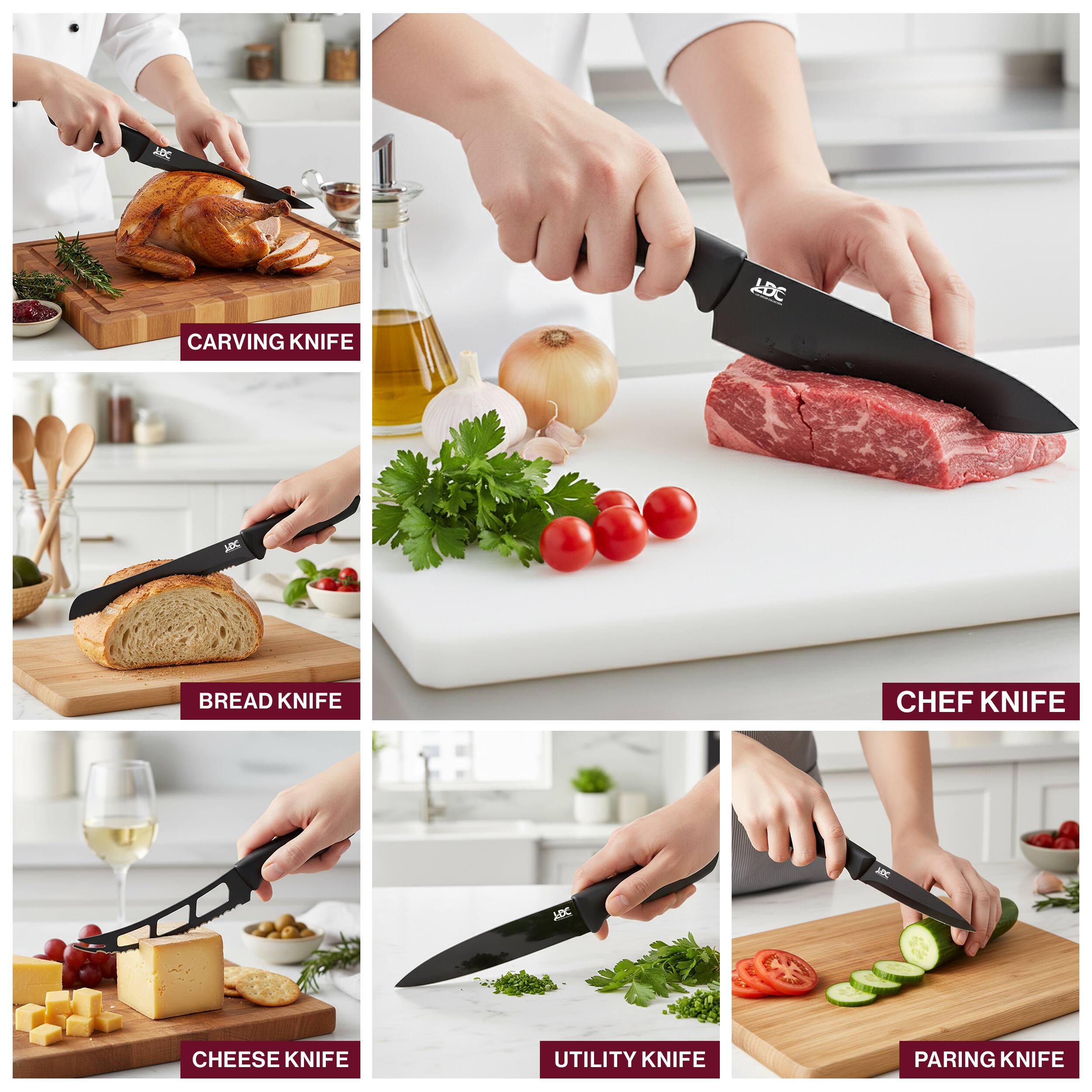 ADC JDC CARVING KNIFE ADC BREAD KNIFE CHEF KNIFE - JDC CHEESE KNIFE UTILITY KNIFE PARING KNIFE